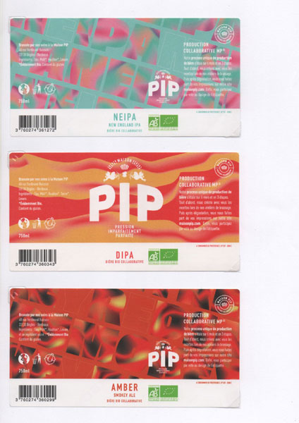 étiquettes de la collection