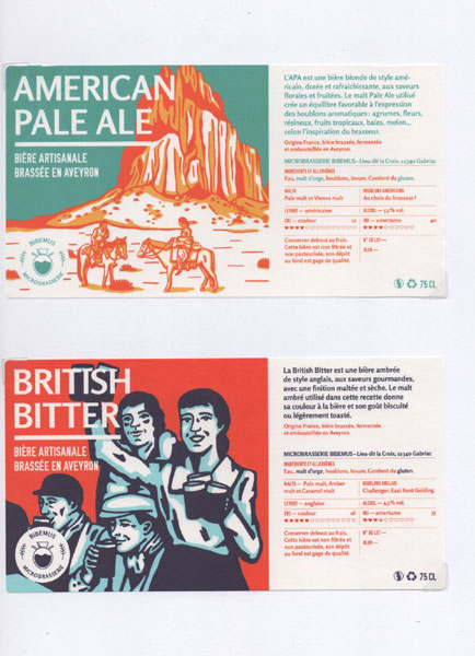 étiquettes de la collection