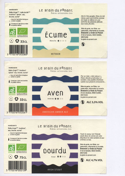 étiquettes de la collection