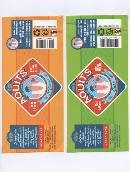 étiquettes de la collection