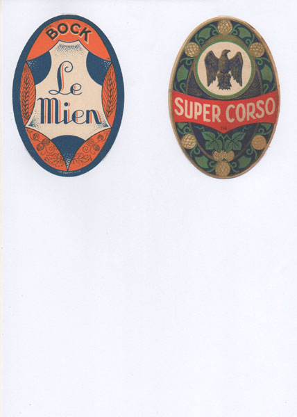 étiquettes de la collection