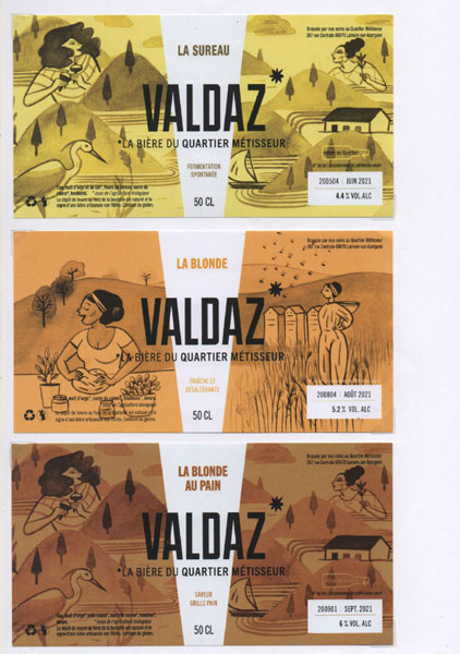 étiquettes de la collection