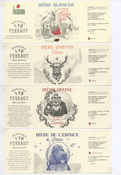 étiquettes de la collection