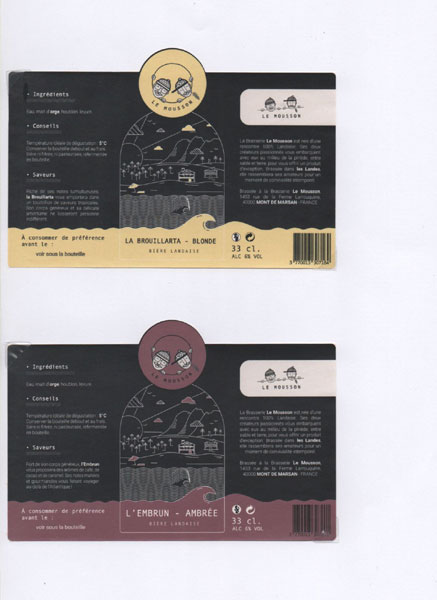 étiquettes de la collection