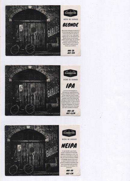 étiquettes de la collection