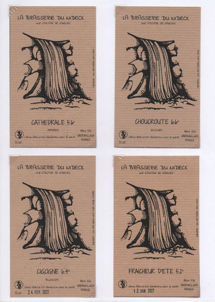 étiquettes de la collection