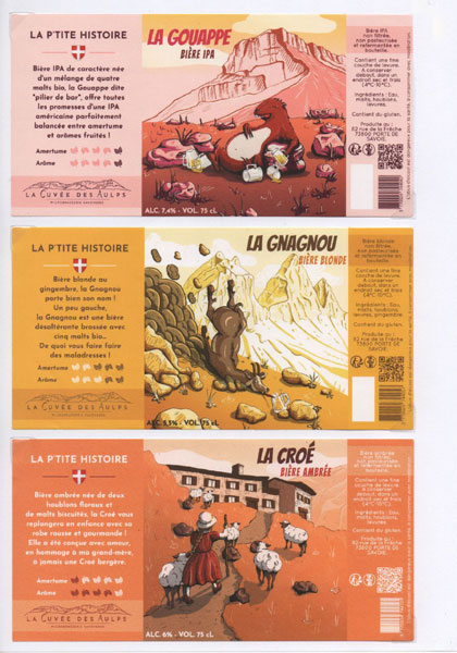 étiquettes de la collection