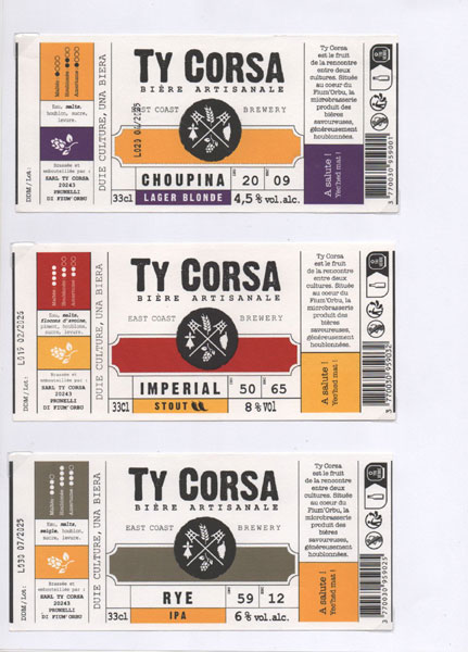 étiquettes de la collection