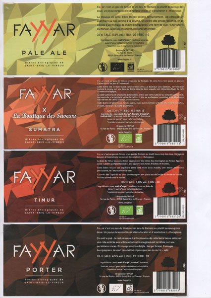 étiquettes de la collection