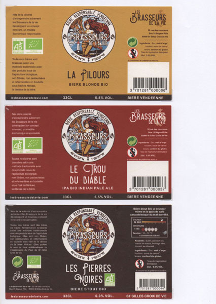 étiquettes de la collection