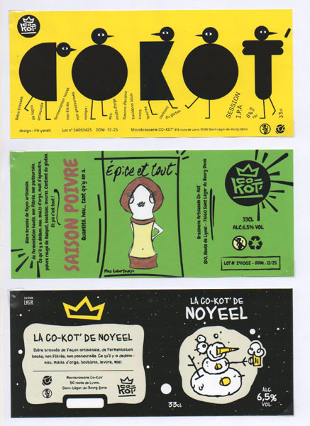 étiquettes de la collection
