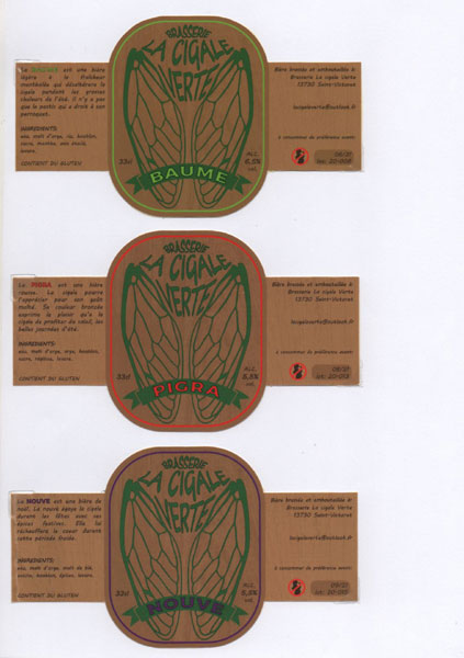 étiquettes de la collection