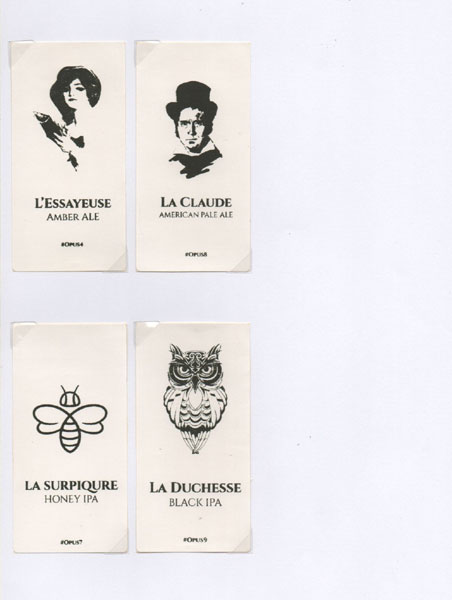 étiquettes de la collection